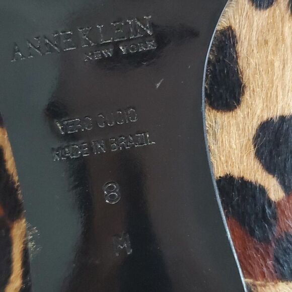 Stunning Anne Klein Calf Hair Leopard print Boots, size 8, pristine - Picture 10 of 15